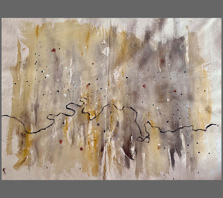 <em>Nosara Beach Walk Series, Late May</em>, Acrylic, 46" x 60"